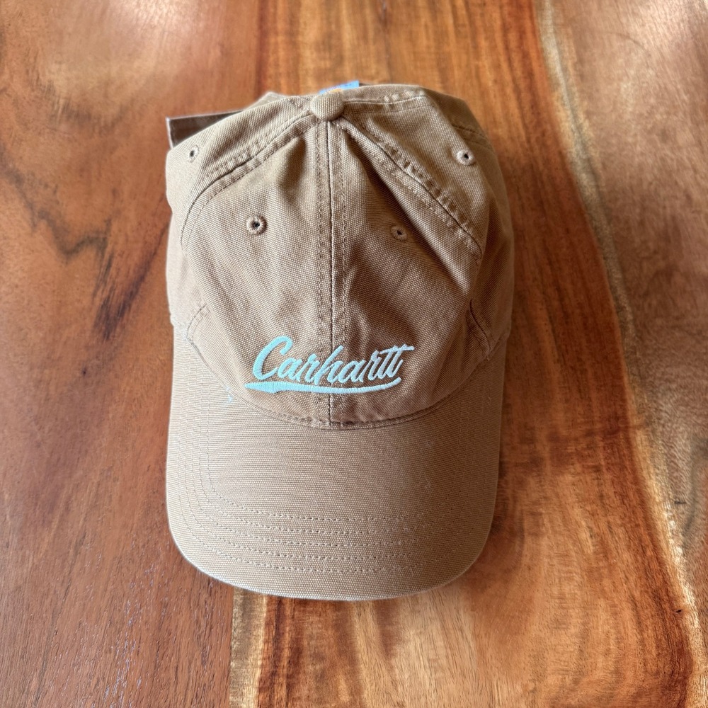 Carhartt Women's Brown Canvas Script Graphic Cap One Size